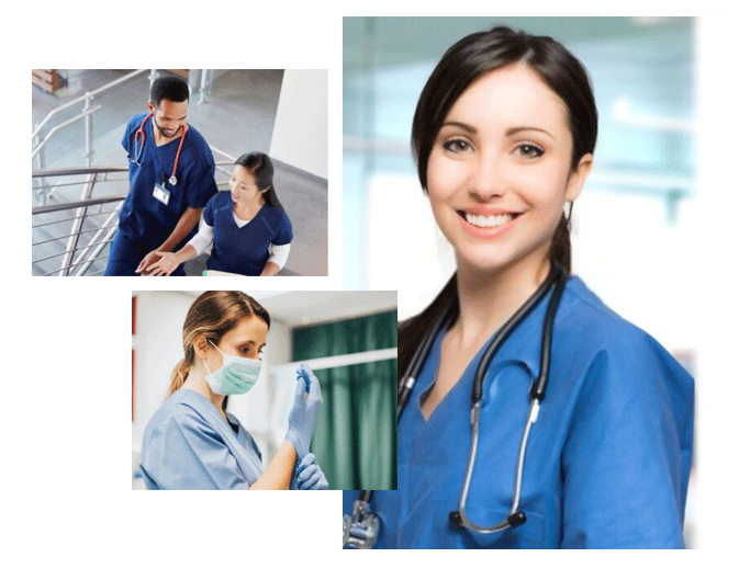 Nursing students and staff at Mother Theresa Group of Educational Institutions